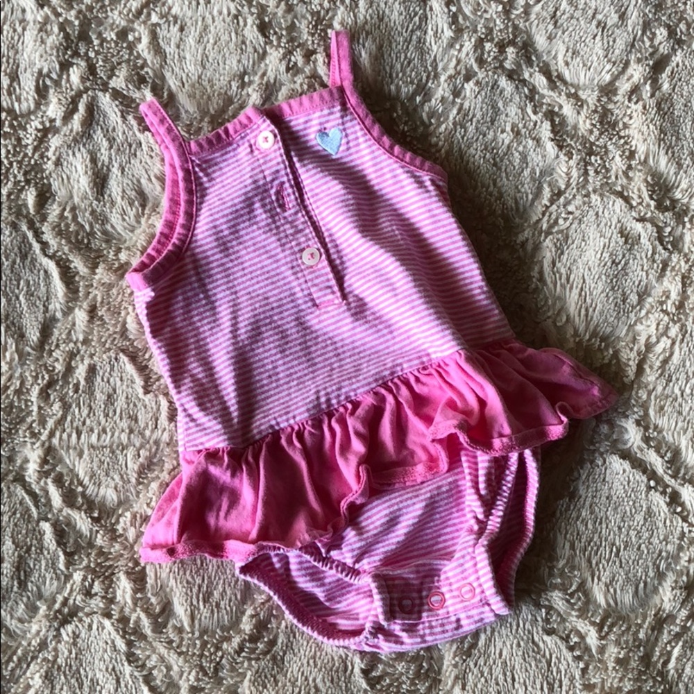 Carter’s striped bodysuit with ruffles